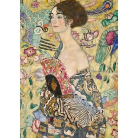 Ravensburger - Puzzle Klimt doamna cu evantai 1000 piese Ravensburger - 1
